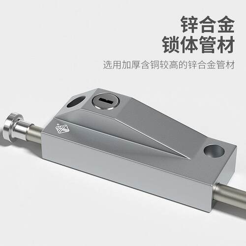 旋转门地插锁地插销有框玻璃门锁明装木门不锈钢门地锁弹簧插销锁