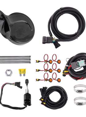 转向灯喇叭线束UTV/ATV转向套件配琥珀色LED灯转向信号开关和喇叭