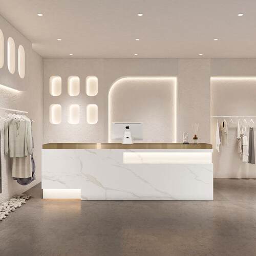 简约现代商用网红收银台店铺小型前台便利店服装店吧台桌收银柜台