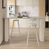 轻奢岩阳板吧台桌断家房用客厅厨边隔吧台台靠墙半圆小户BTZ 01型