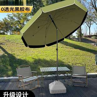 遮阳伞摆摊专用雨伞可倾斜大型户外太阳伞庭院伞雨棚双层黑胶伞面