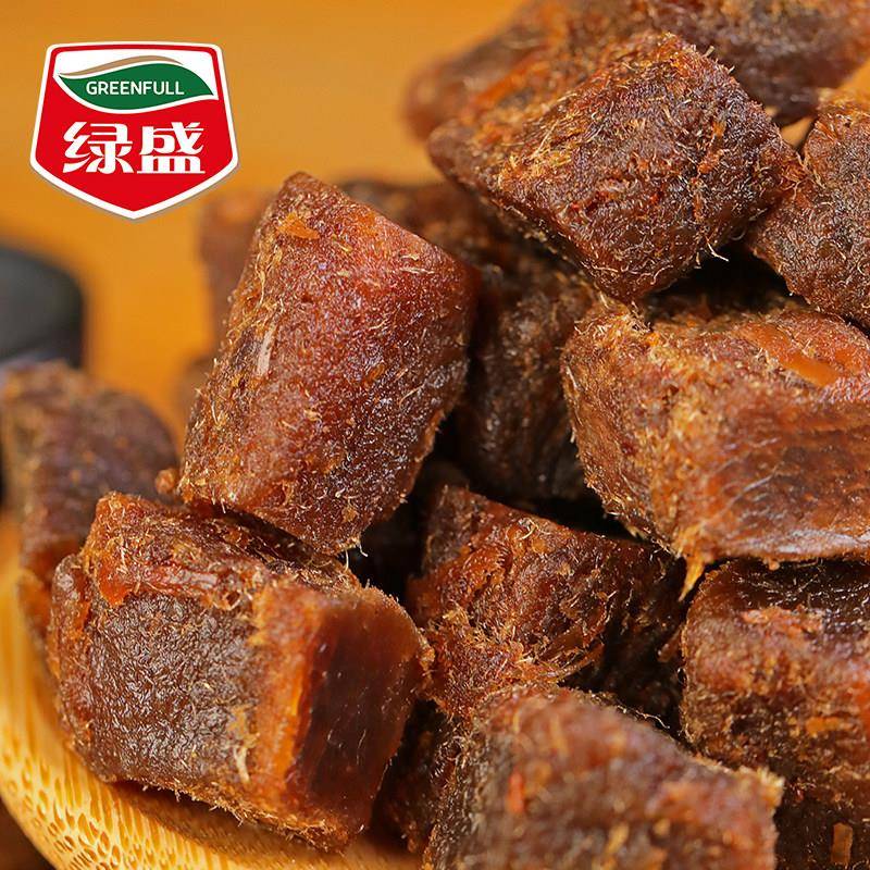 绿盛牛肉粒混合味128g休闲小吃婚庆喜糖扭结糖果纸包装零食牛肉干