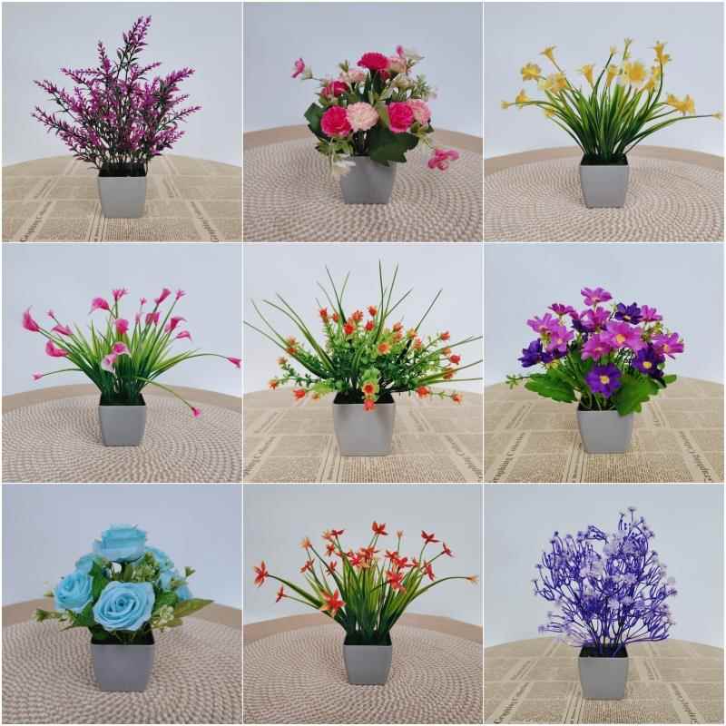 假花仿真花小雏菊绢花家居茶几餐桌塑料花盆栽套装花艺摆件装饰品