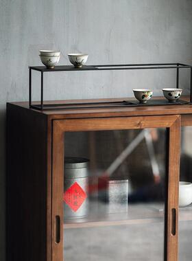 铁茶棚茶具展示架茶AYT小茶台室博古架具柜茶空艺间茶茶道摆件