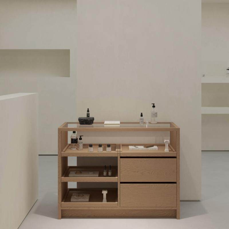服装店收银台中岛台展示桌储物柜烤漆装饰品柜摆件展台陈列展示台