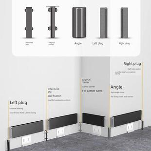 厚铝合金踢脚板插头附件4/5/6/8cm合金线正角内角中心接地线
