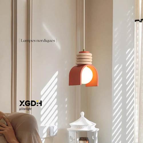 儿童房意卧室床头灯男孩女孩护眼红创主751卧吊日式小吊灯网2025