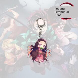 Anime Kimetsu Blade Acrylic Yaiba Keychain Slayer Demon