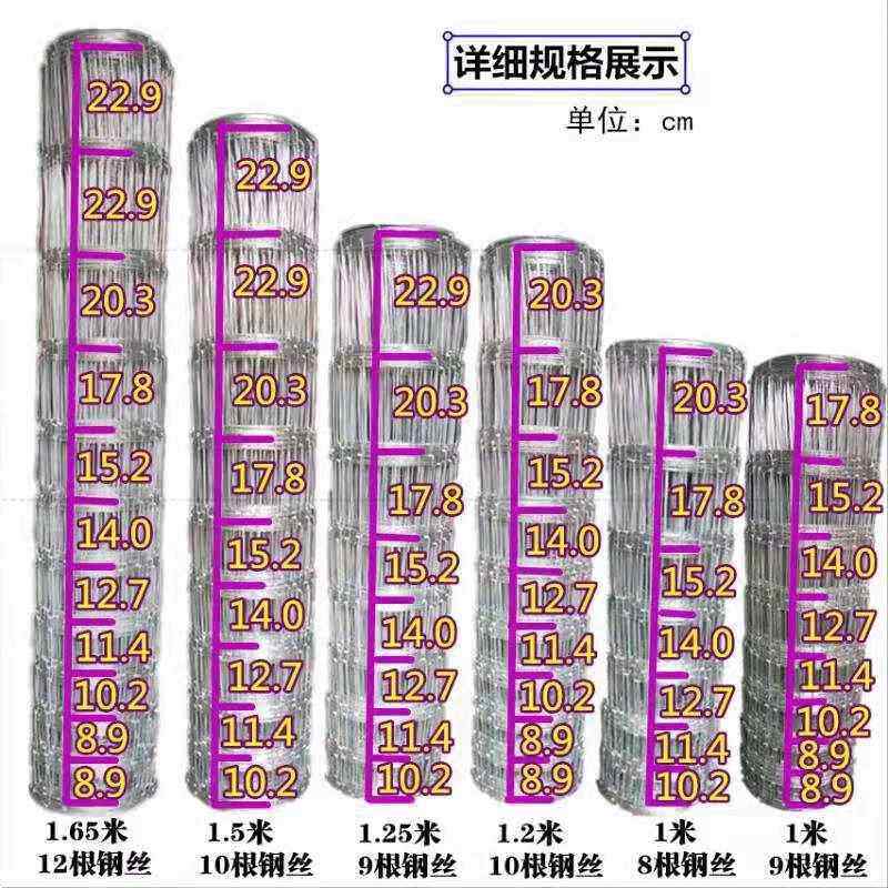 牛栏网果园圈地钢丝围栏网养殖牛羊鸡防护网镀锌铁丝网围栏护栏网