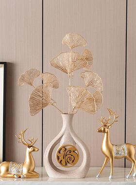 招财鹿摆件福字客厅玄关酒柜新中式博古架装饰品摆设乔迁新居礼品