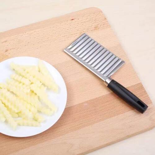 Multifunctional Kitchen Slicer for Wavy Potato Cuts, Stainle