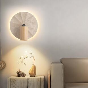 黄洞石壁灯具卧室中古风书房墙壁阅读灯墙上氛围灯壁挂式床头壁灯