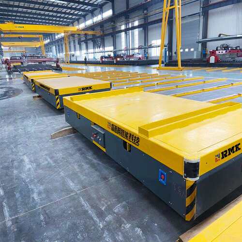 工控车间地轨转运车救援设备轨道搬运车智能5吨磁导航轨道rgv小车