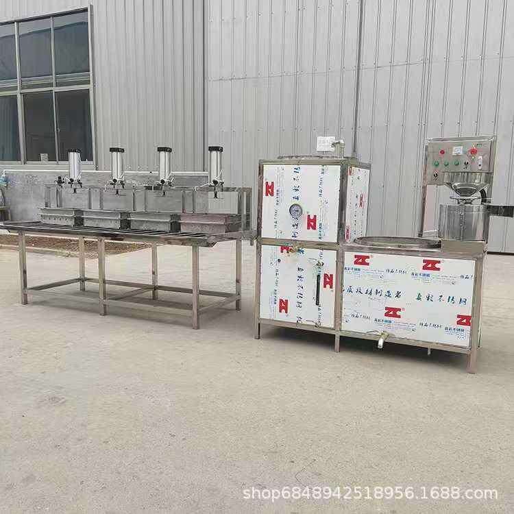 商用豆腐成型机气动压榨东北大豆腐机不锈钢自动化豆腐加工机器