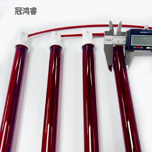 1.8KW红宝石加热灯管 350MM石英玻璃IR加热灯 19MM红外线加热灯管