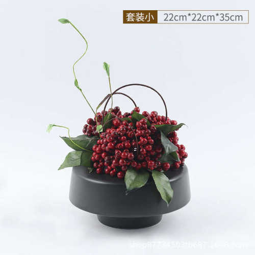 桌花艺盆栽中式样板房软仿真洽谈摆件搭配装饰品新植物花艺装盆景
