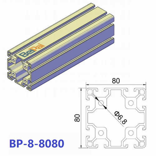 工业铝型材8080 8080W 80120 80160自动化机械框架材料加工批发