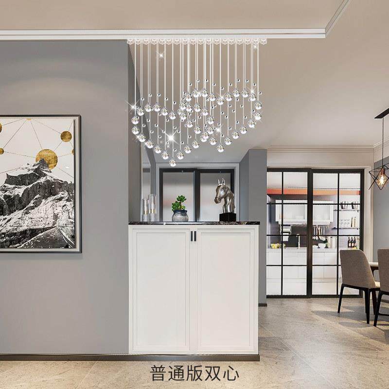 水晶珠帘隔断心形新家款客厅饭室厅过道卧A06装饰窗帘子用挂帘免
