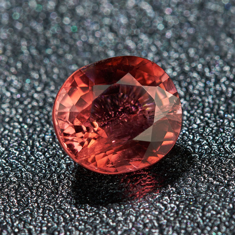 源头捡漏价 1.8克拉紫红色碧玺裸石戒面彩色宝石 支持私人定制