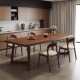 北欧全实木餐桌带椅子小户型家用吃饭桌子北欧餐厅桌椅组合长条桌