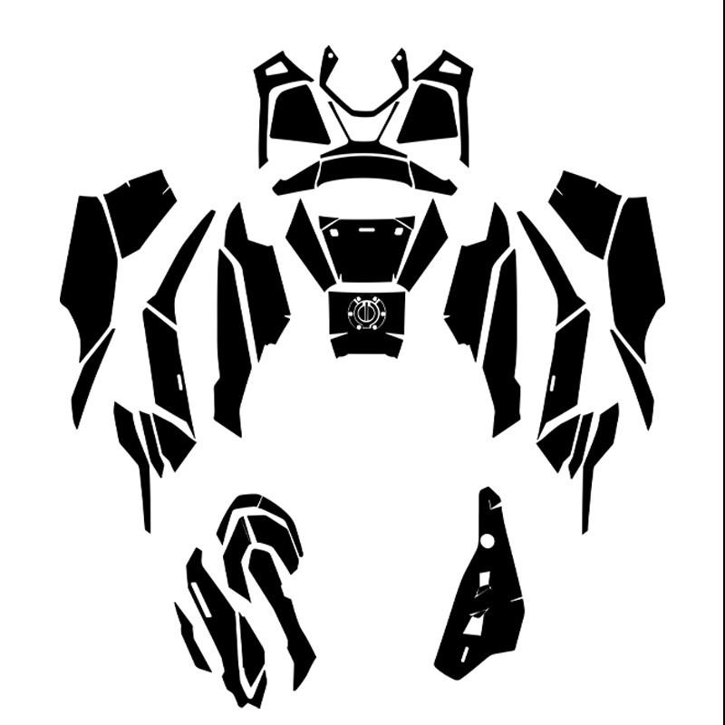 适用无极SR4MAX改装油箱盖保护贴装甲贴防剐蹭橡胶贴防水贴花贴纸