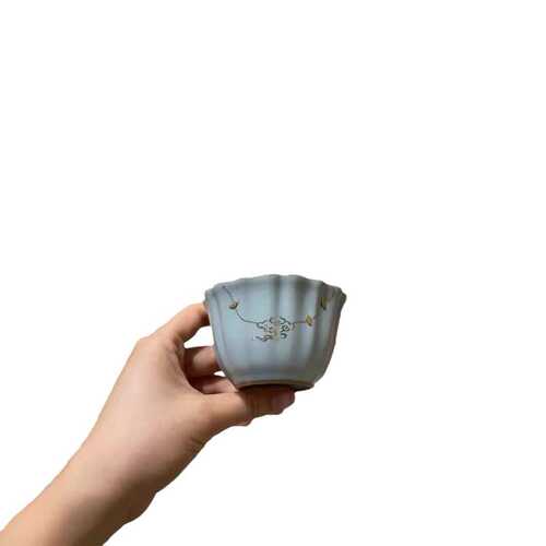 主人杯锔钉品茗杯功夫茶具个人杯专用锔碗杯陶瓷茶杯单杯伴手礼