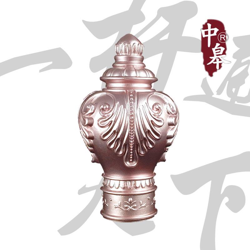 新款直销轻奢双古典头窗帘杆装饰头镂空头罗马圈罗马杆窗帘窗帘装