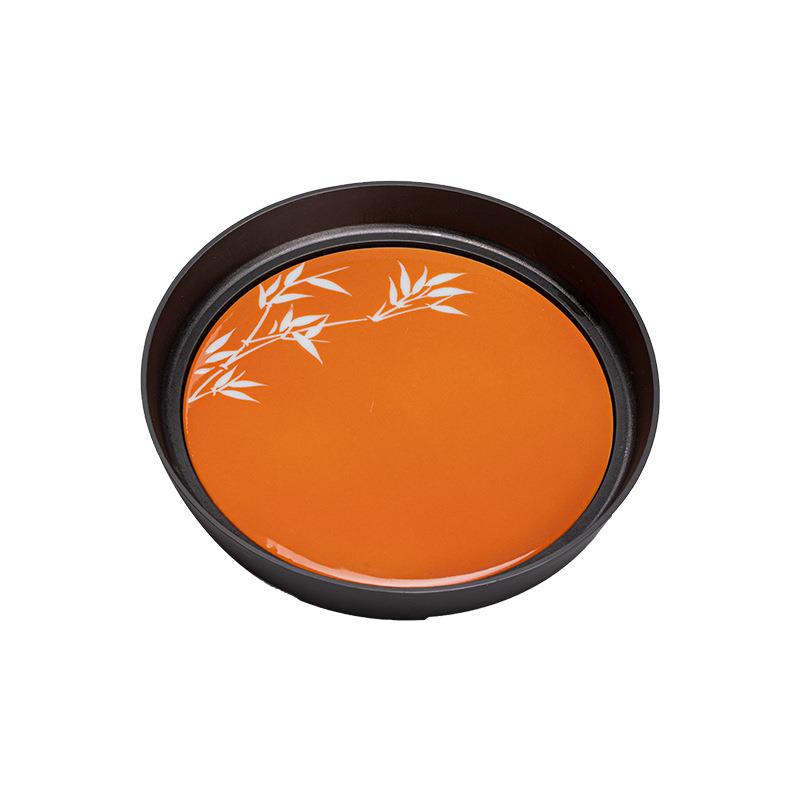 手工老铁壶承手绘留白竹影干泡盘家用小茶台日式茶垫茶道配件