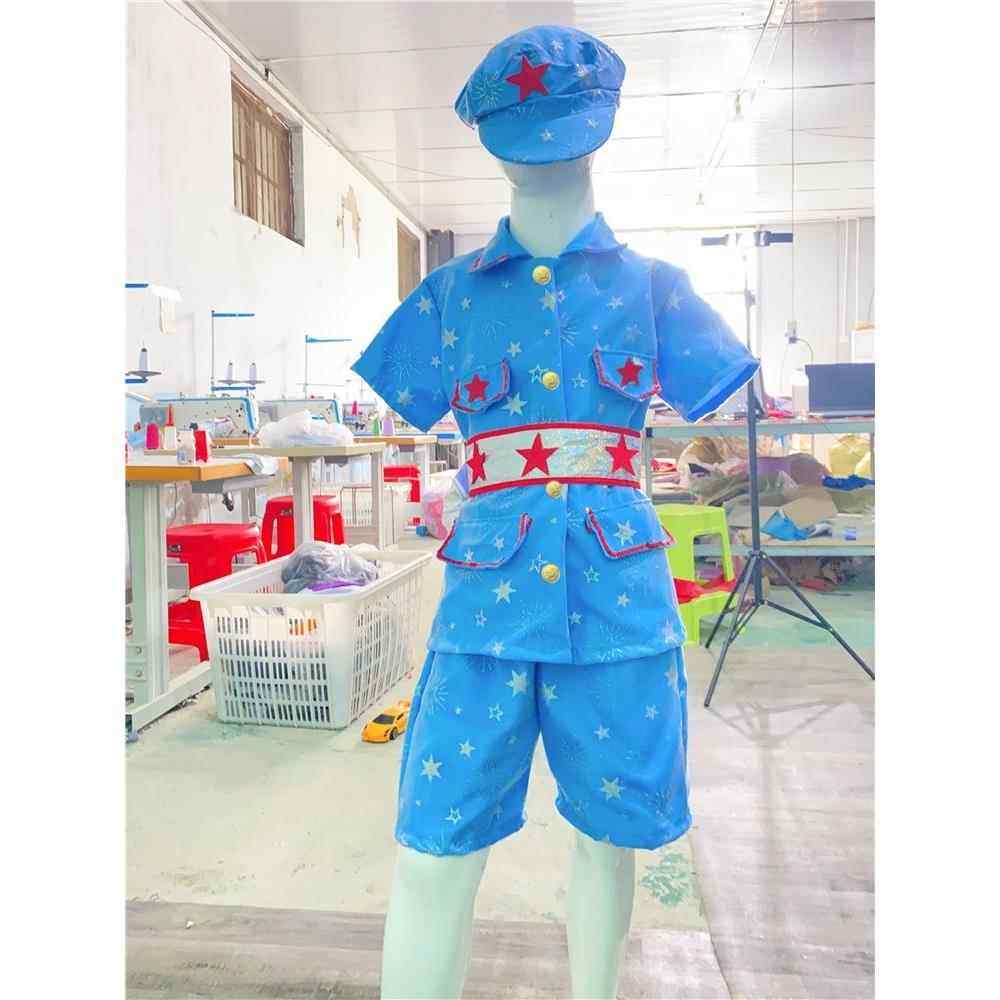 正品儿童小红军演出服男女生八路军抗战歌合唱六一红洋舞蹈气表演