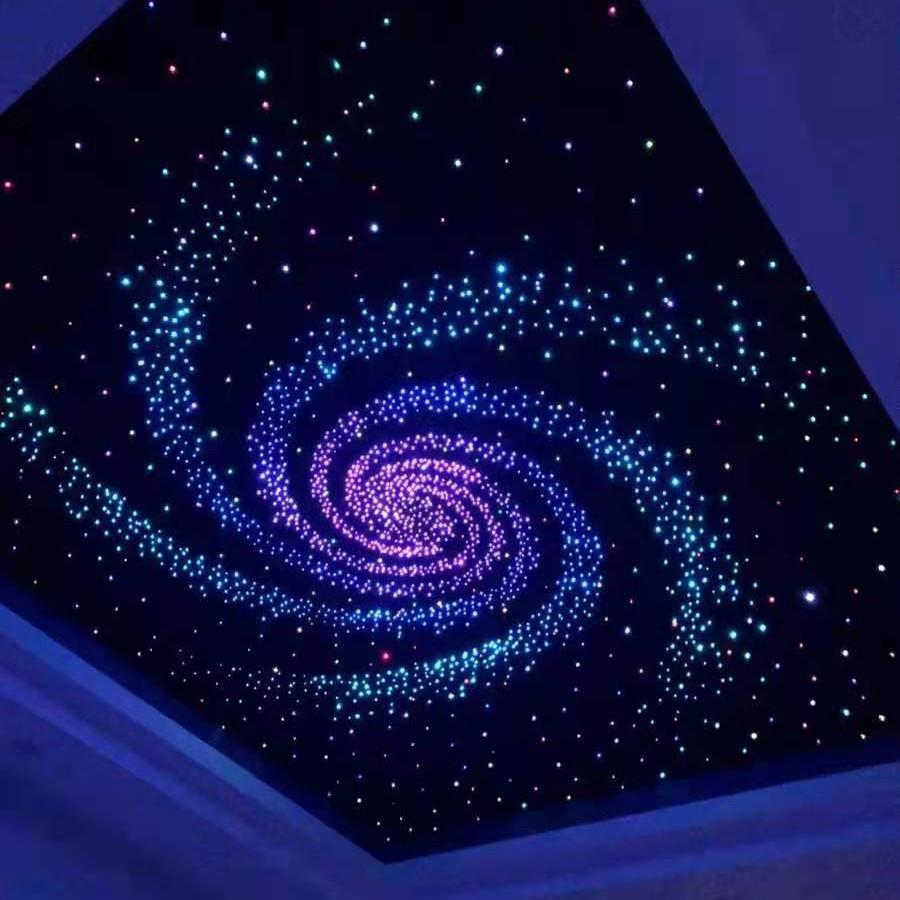 家装工程影音室清酒吧会所别墅星空顶天花板满天星吊顶灯光纤灯
