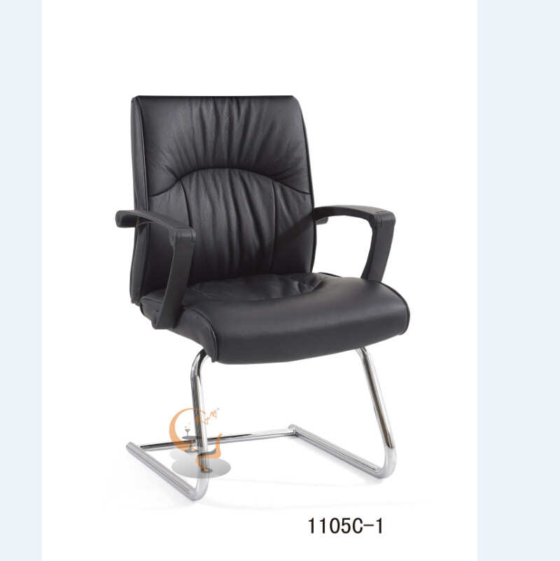 新之越会议椅 皮艺班前椅弓字架会议室接待中班椅 带转轮办公椅子