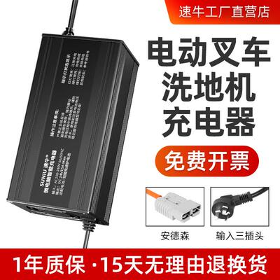 电动堆高机12V15A充电器洗地机24v15a堆高车液压车智能充电机48v2