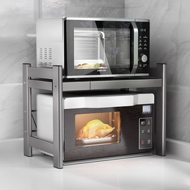 厨房微波炉置物架烤箱架子家用台面桌面双层电饭锅收纳支架多层