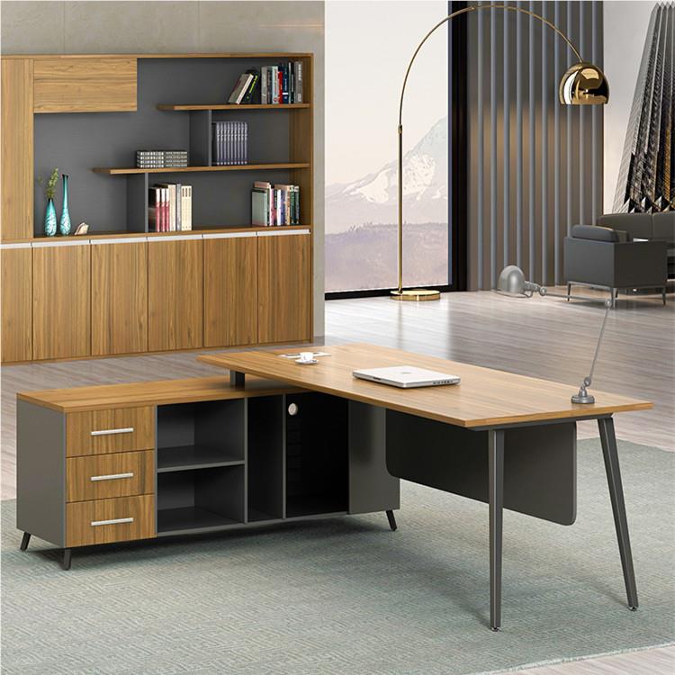 简易班台老板公桌创简约现832大代意总裁经理桌办公桌椅组合弧形