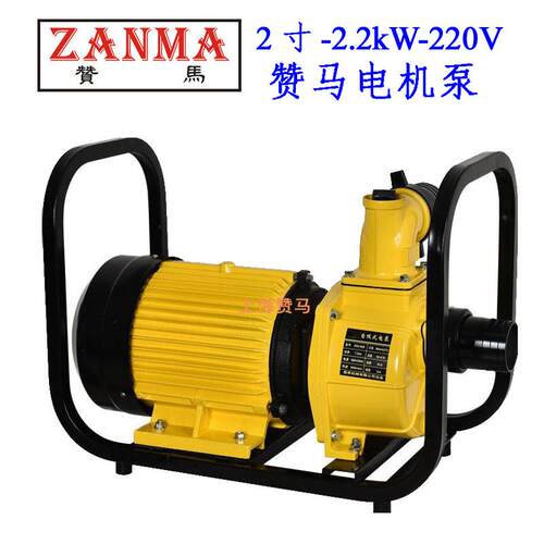 2寸电机泵农田灌溉泵220V水泵2.2kW电泵防汛应急救灾抗旱泵