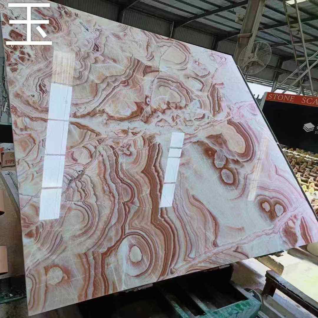 幻彩冰玉奢石大板 岛台窗台石材台面天然大理石拼花地板