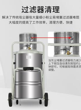 现货气动防爆吸尘器AS-EX60FC/80FC反吹清灰防静电铝合金粉除尘器