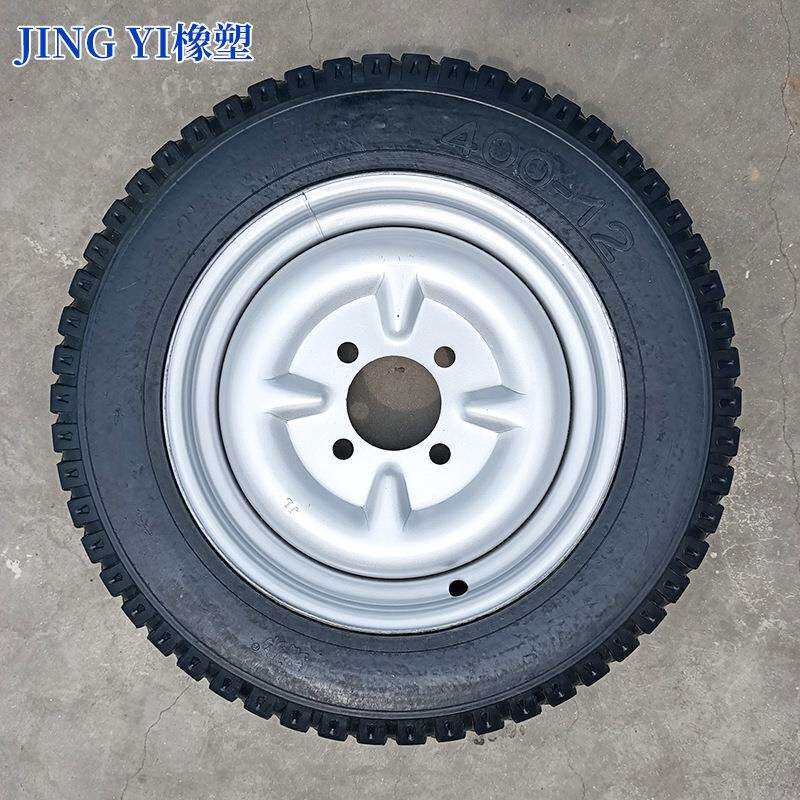 供应400-12型 橡胶实心轮胎 升降机械 电动三轮平板车轮胎