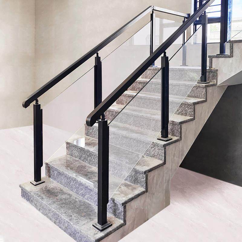 楼梯扶手农村自建房钢化玻璃护栏室内家用不锈钢立柱简约阳台栏杆