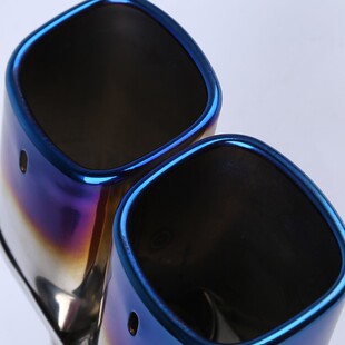 烤蓝尾喉管通用方口喉一分二尾喉方口尾烤蓝方口排气钢不锈一出二