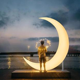 海边弯月秋千广场园林景观灯景区花园庭院灯阳台装饰灯夜灯氛围灯