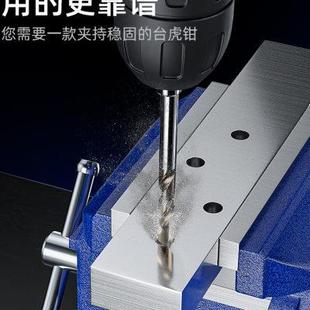 易之力台钳工作台多功能重型台虎钳家用6寸万向虎桌钳4寸平口夹具