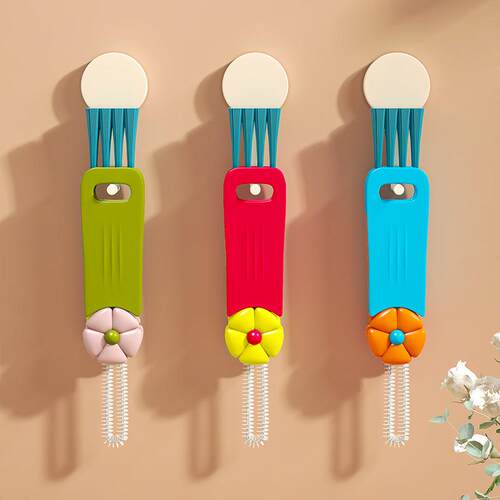 3-in-1 Lid Brush Multi-functional Gap and Groove Cleaning Br