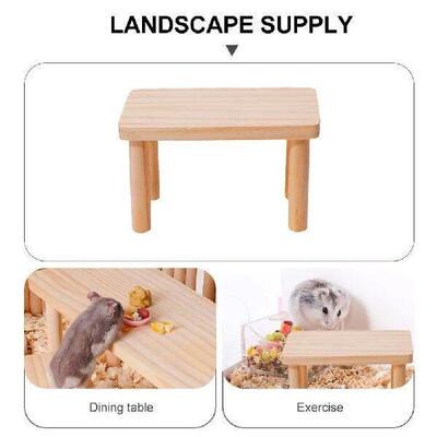 Hamster Platform Toys Squirrel Sleeping Solid Wood Small