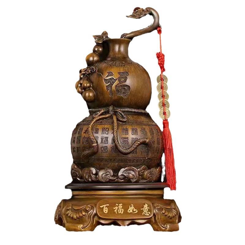 百福如意葫芦摆件大号客厅酒柜装饰品福字如意进门口玄关壁柜酒柜图片