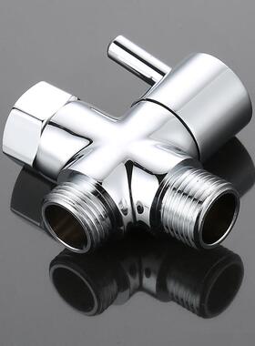 浴4分管牙规铜马桶分水器国标三全通角卫阀一进二出快 JF650101开