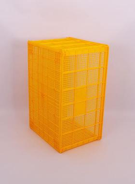 塑胶LZF大黄色塑周转号筐大号料纺织框一周转筐结米实全料制做