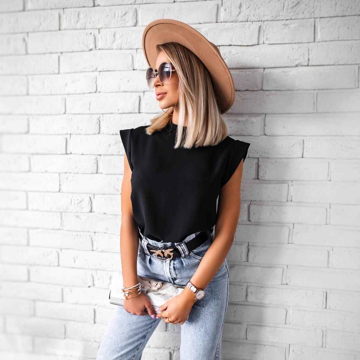 Simple Stand Collar Lips Women's Shirt Tops Women's Clothing