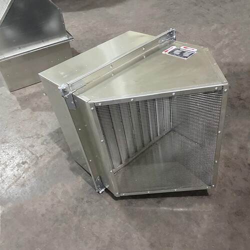 SEF-300Ex-0.08 1800m3/h低噪声边墙式轴流风机 45度防雨罩防虫网