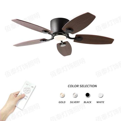 亚马逊新款吊扇灯ceiling fan 客厅餐厅卧室吸顶风扇灯42寸直叶